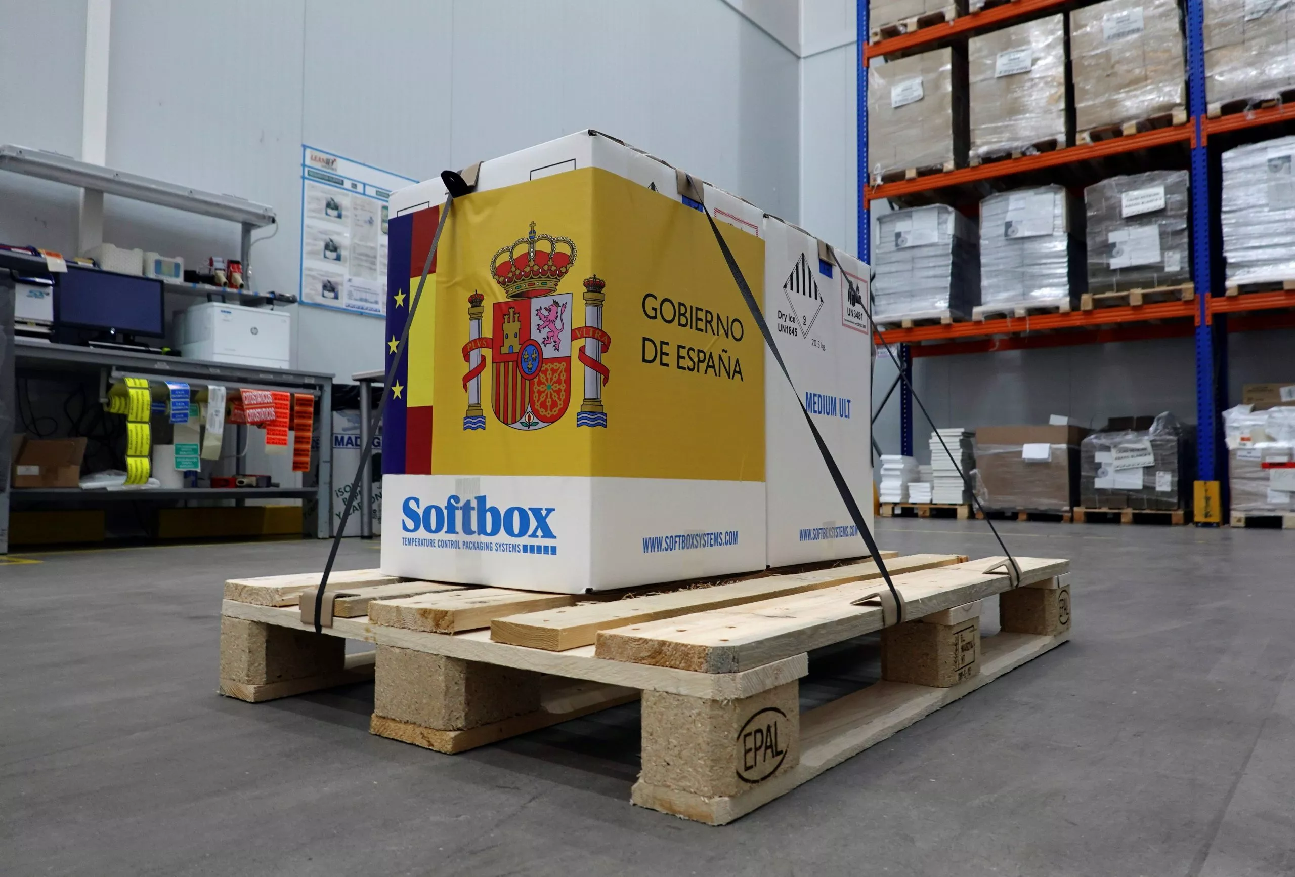 Las primeras vacunas ya en Guadalajara tras pasar la noche en Lerma (Burgos)