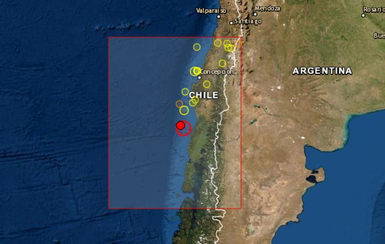 Sismo de magnitud 6,7 sacudió la zona centro y sur de Chile