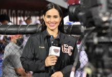 Natacha Peña brilla como periodista de Gigantes del Cibao