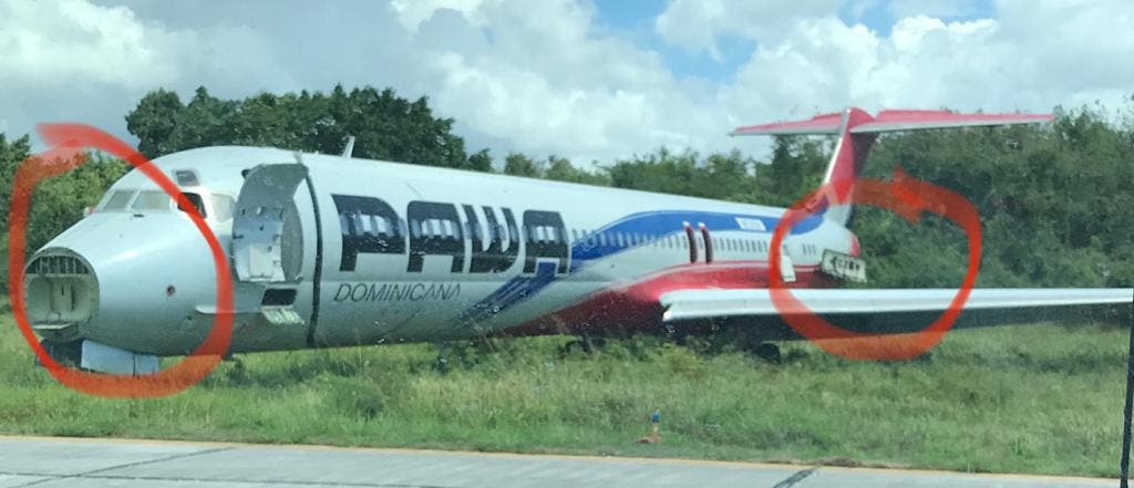 Aviones de Pawa son desmantelados en el aeropuerto Las Américas