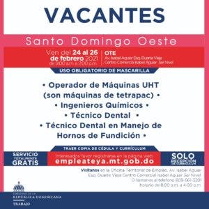 Ministerio de Trabajo invita a jornada de empleo en SDE