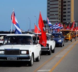 Manifestación en Cuba contra  sanciones  EU