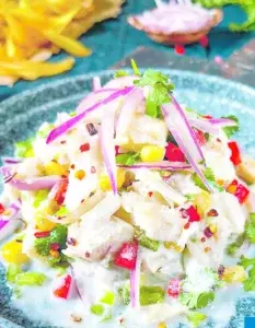 Pasos sencillos para  preparar un ceviche de bacalao en SS