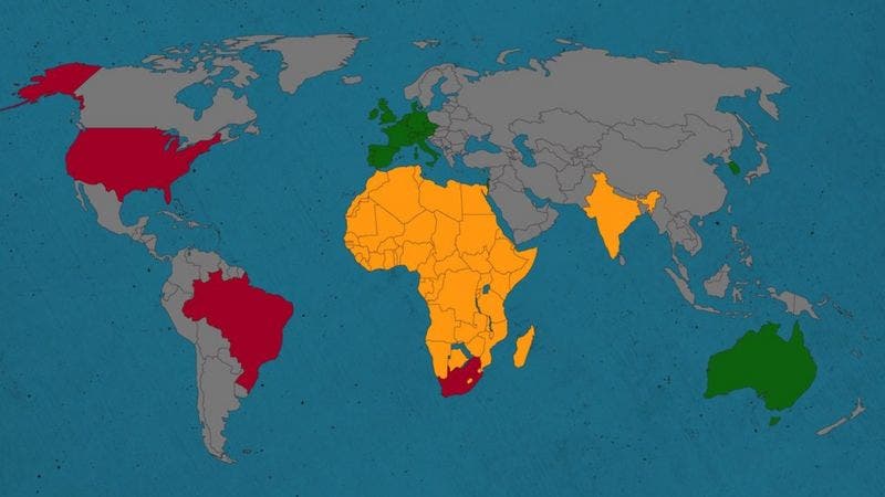 Coronavirus: cómo la pandemia puede dividir el mundo en dos según el riesgo de covid-19