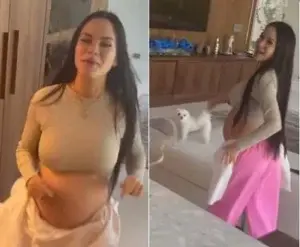 Natti Natasha muestra como hace su rutina en pleno embarazo