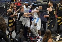 Varios suspendidos por protagonizar pelea en partido de Lakers vs Raptors