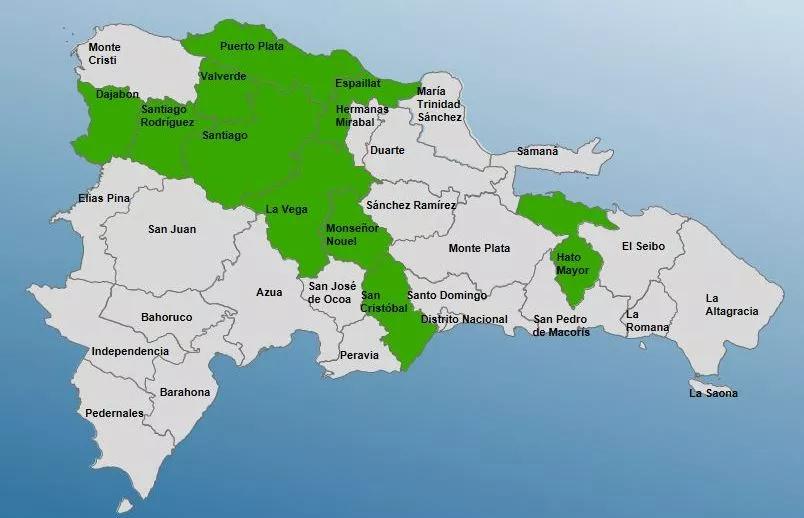 Diez provincias en alerta verde por vaguada