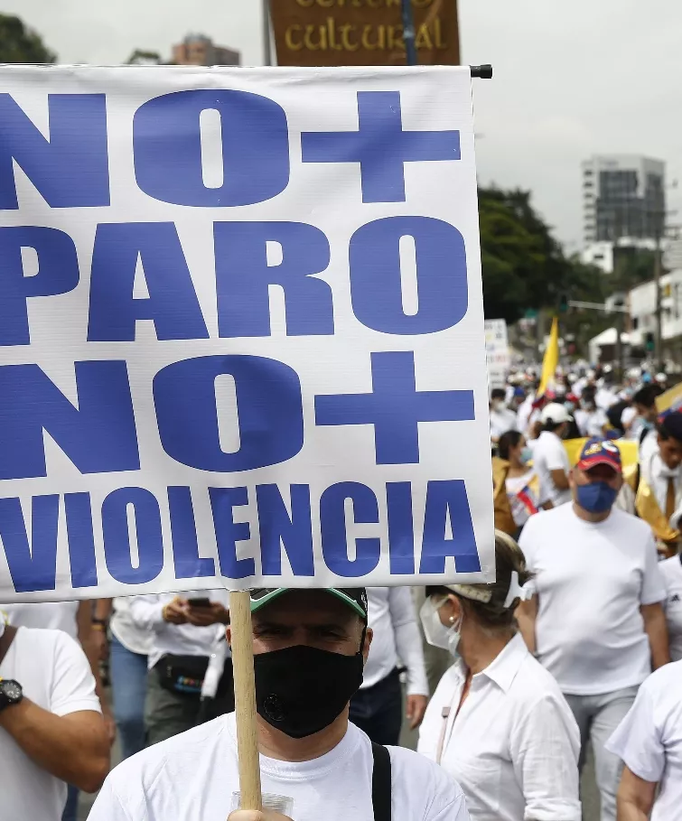 En contra de las protestas en Colombia