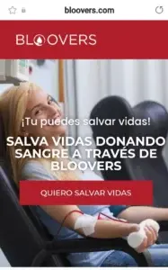 Bloovers, la  aplicación que conecta personas que necesitan sangre