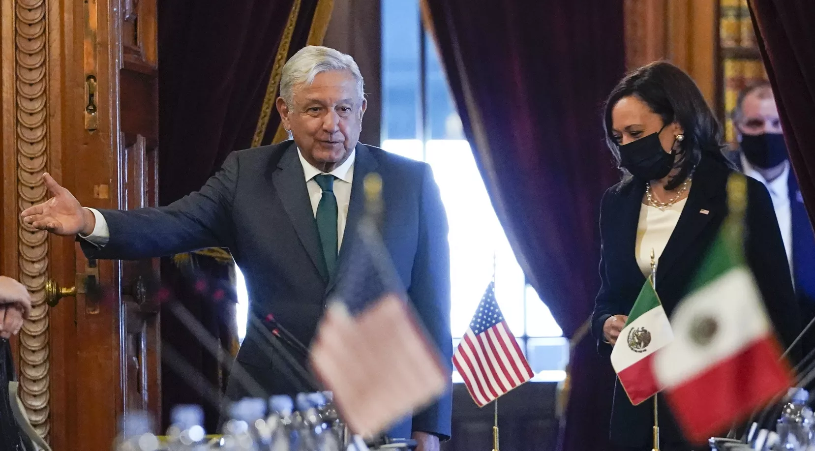 Kamala Harris, Andres Manuel Lopez Obrador Kamala Harris, Andres Manuel Lopez Obrador