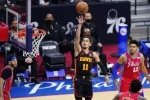 Los Hawks sorprenden con Trae Young en primer juego a los Sixers