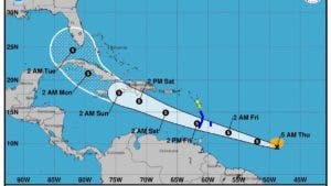 Tormenta Elsa estará cerca de la costa sur de RD el sábado