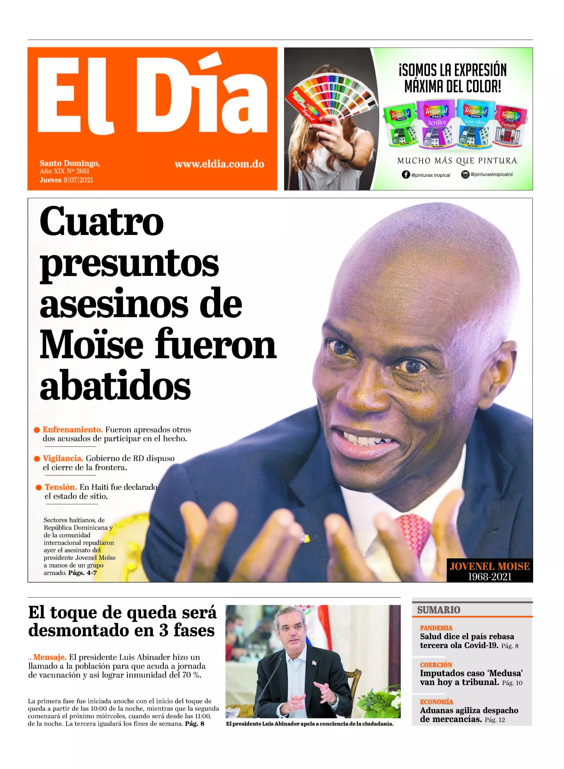 Portada impresa 8-7-2021