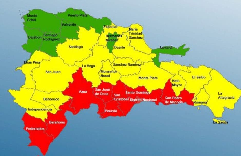 El COE eleva las provincias en alerta Roja y Amarilla, disminuye las Verde