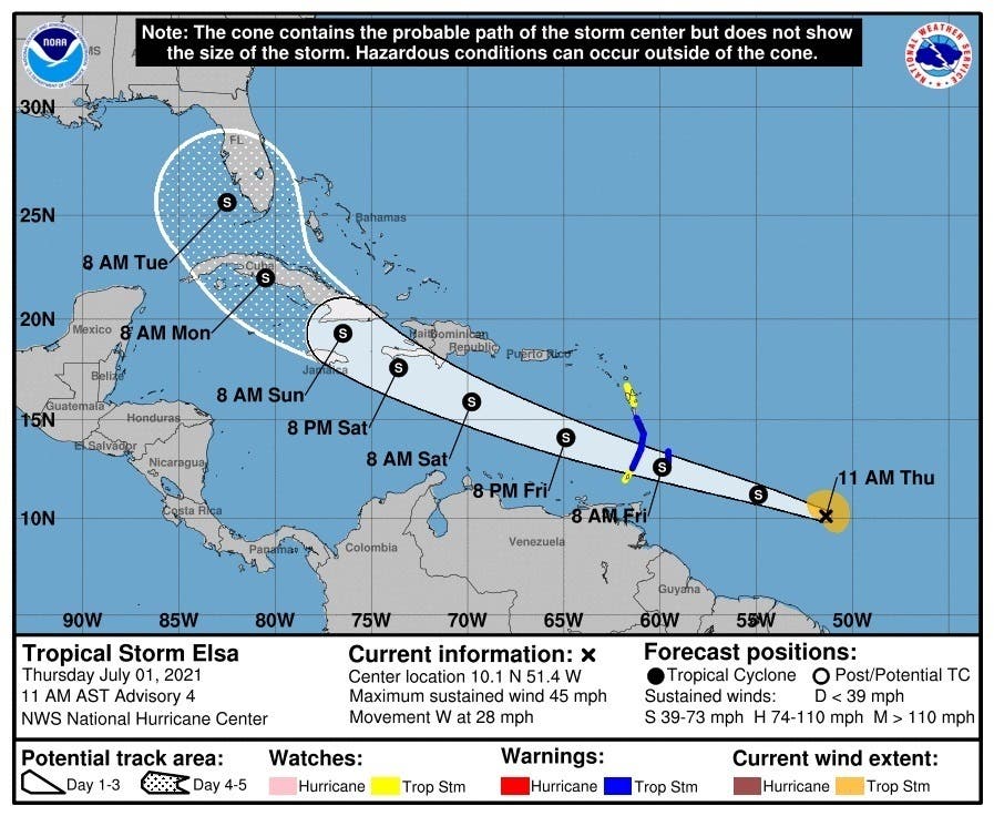 República Dominicana y Jamaica bajo alerta por llegada de tormenta Elsa