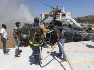 Accidente helicóptero en la frontera: «Gracias a Dios no hay muertos»