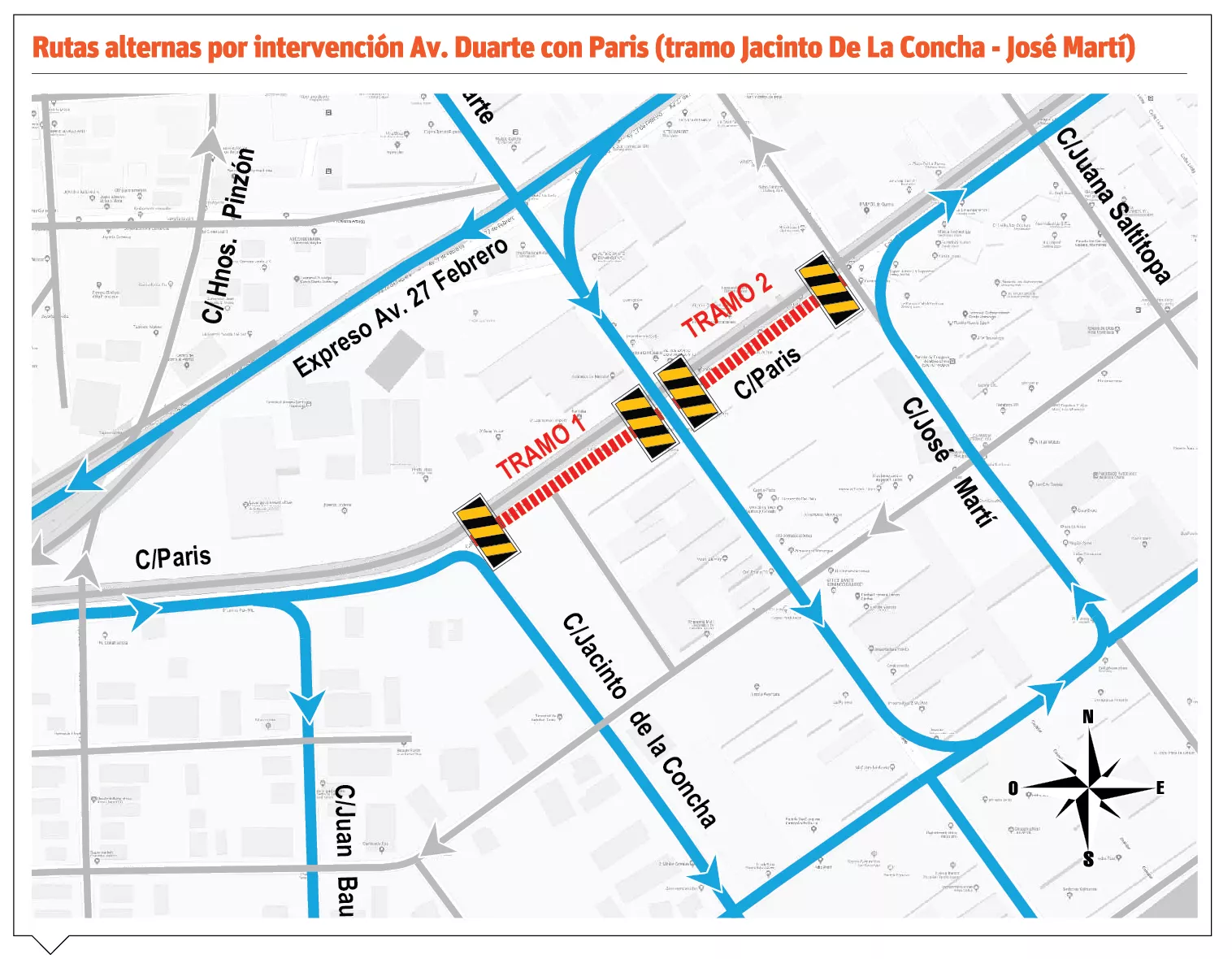 Patrón vial Duarte con París esta listo para inicio proyecto