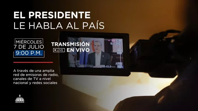 Presidente Abinader hablará esta noche al país