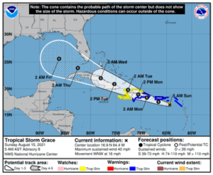 Grace se mueve cerca de Puerto Rico y pone en alerta a Haití y RD