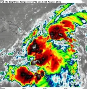 Tormenta Grace estaría tocando RD la madrugada de este lunes; podría fortalecerse en las próximas horas