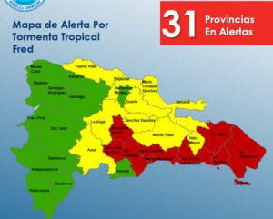 El país en alerta por proximidad de tormenta Fred