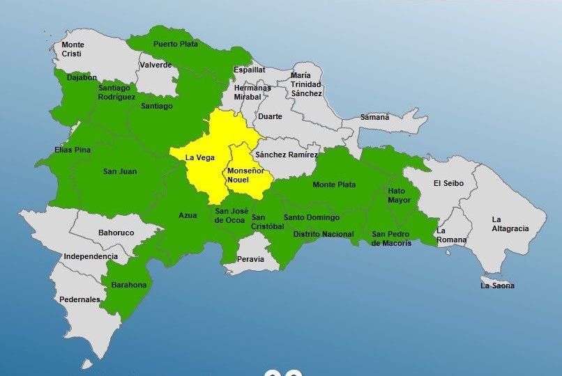COE aumenta a 16 las provincias en alerta por vaguada y onda tropical