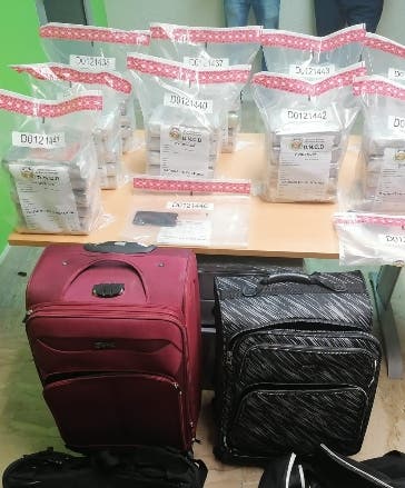 Unidad canina DNCD ocupa cocaína en aeropuerto