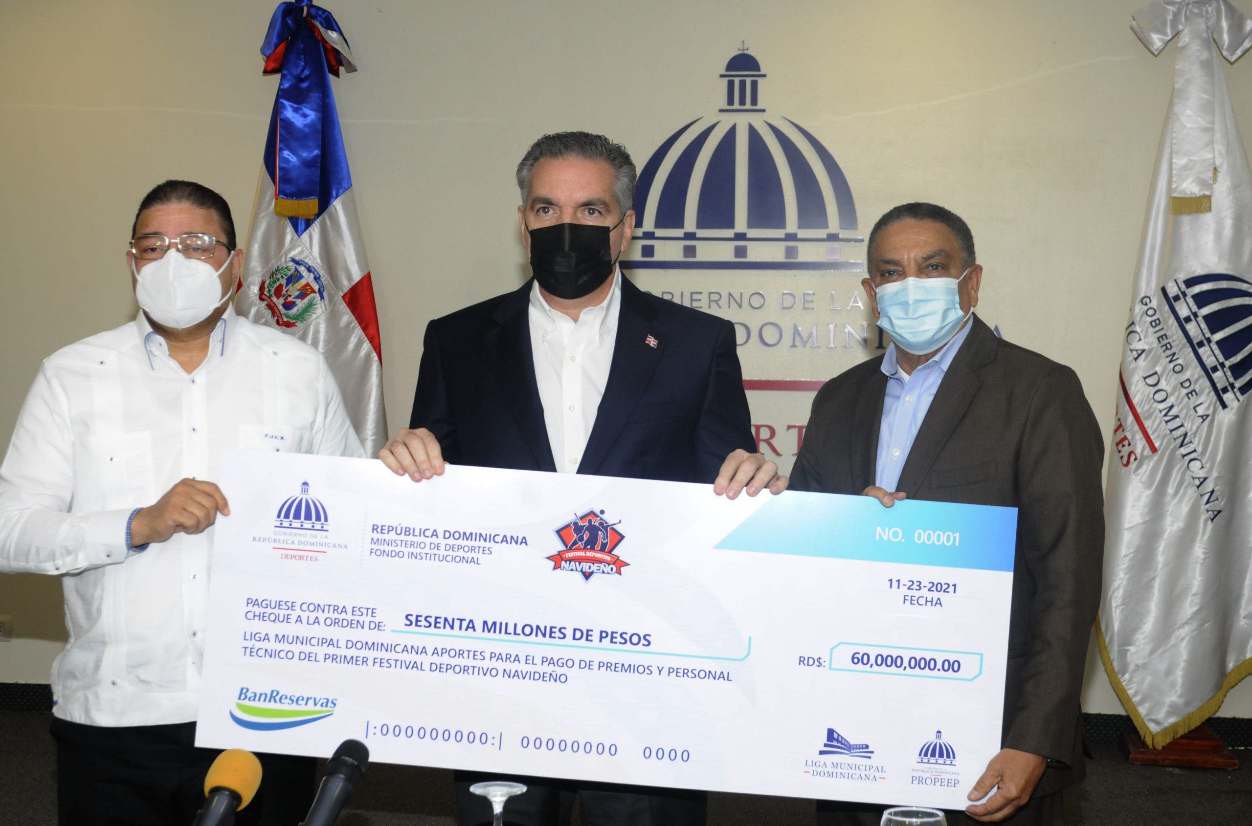 El Gobierno entrega un primer monto de 60 millones de pesos para el Festival Deportivo Navideño