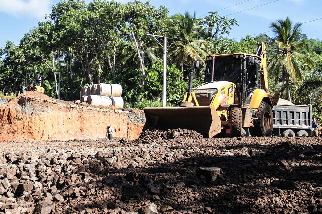 Obras Públicas informa avance en los trabajos del socavón de la autopista Duarte
