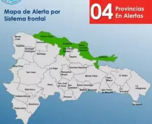 COE mantiene cuatro provincias en alerta verde por aguaceros