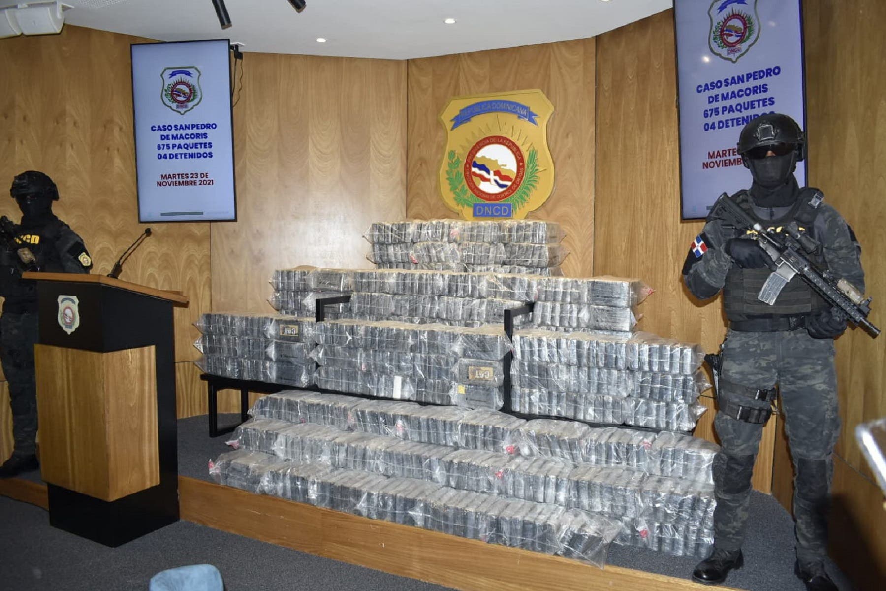 DNCD se incauta 675 paquetes de cocaína en San Pedro