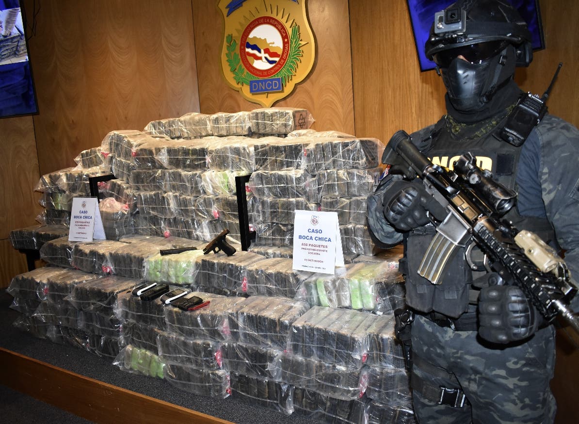 La DNCD ocupa 850 paquetes de cocaína
