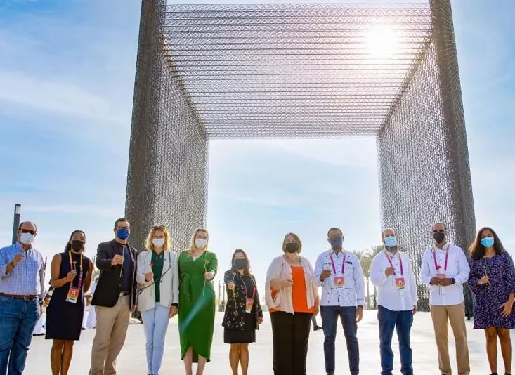 La delegación dominicana en Dubai.