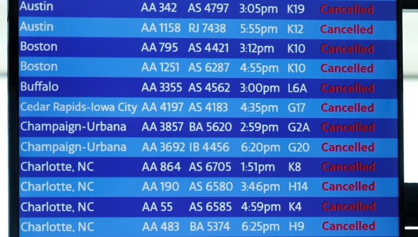 Cancelaciones de vuelos por quinto día, con 2.450 en todo el mundo