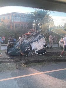 Identifican heridos en accidente autopista San Cristóbal-Baní