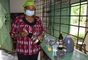 Productoras de chocolate  nadan con el agua en el copete y lejos de la orilla