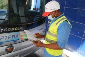 INTRANT realiza inspección visual vehicular en terminales de autobuses