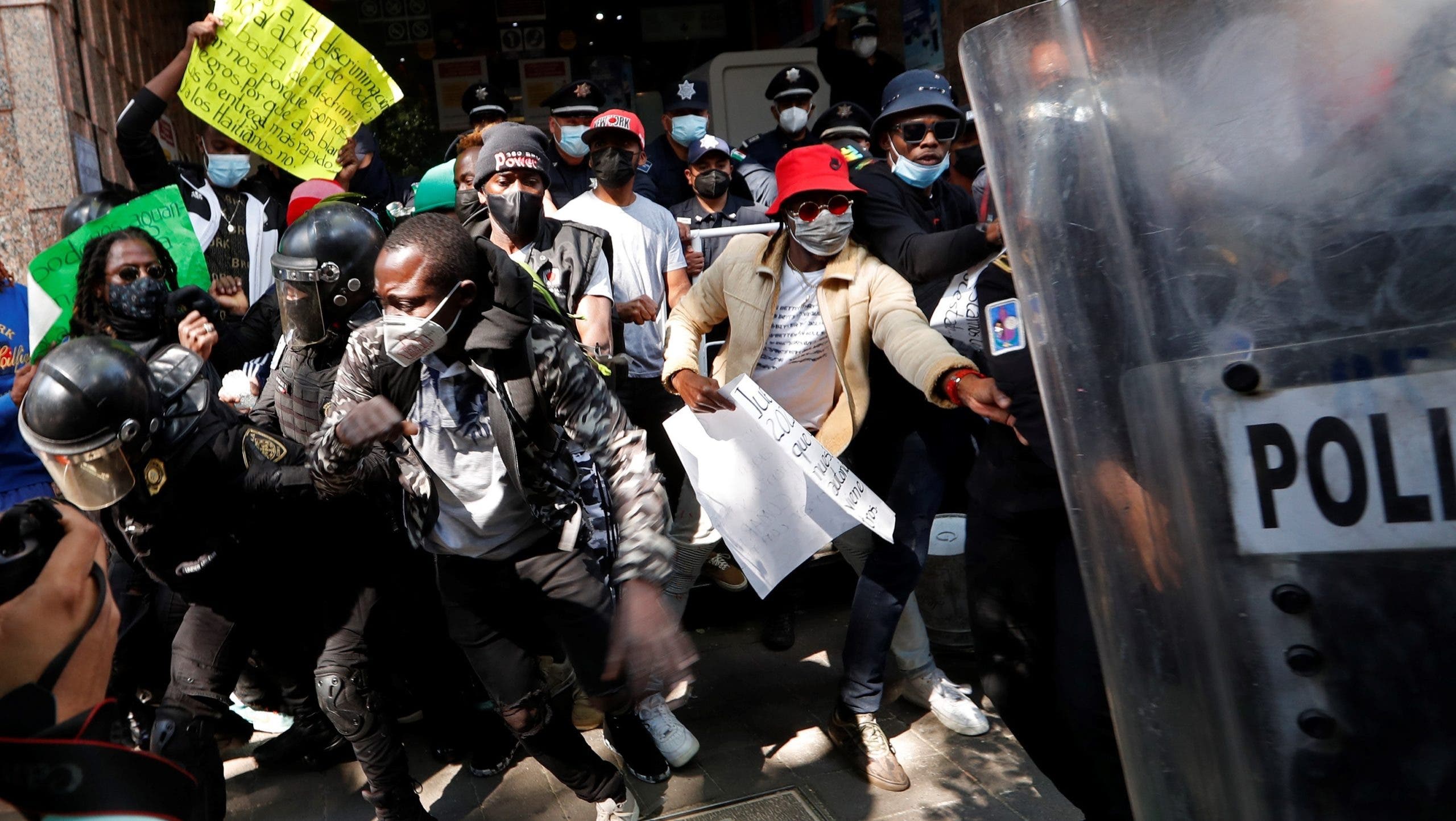 Migrantes haitianos piden su regularización en Ciudad de México