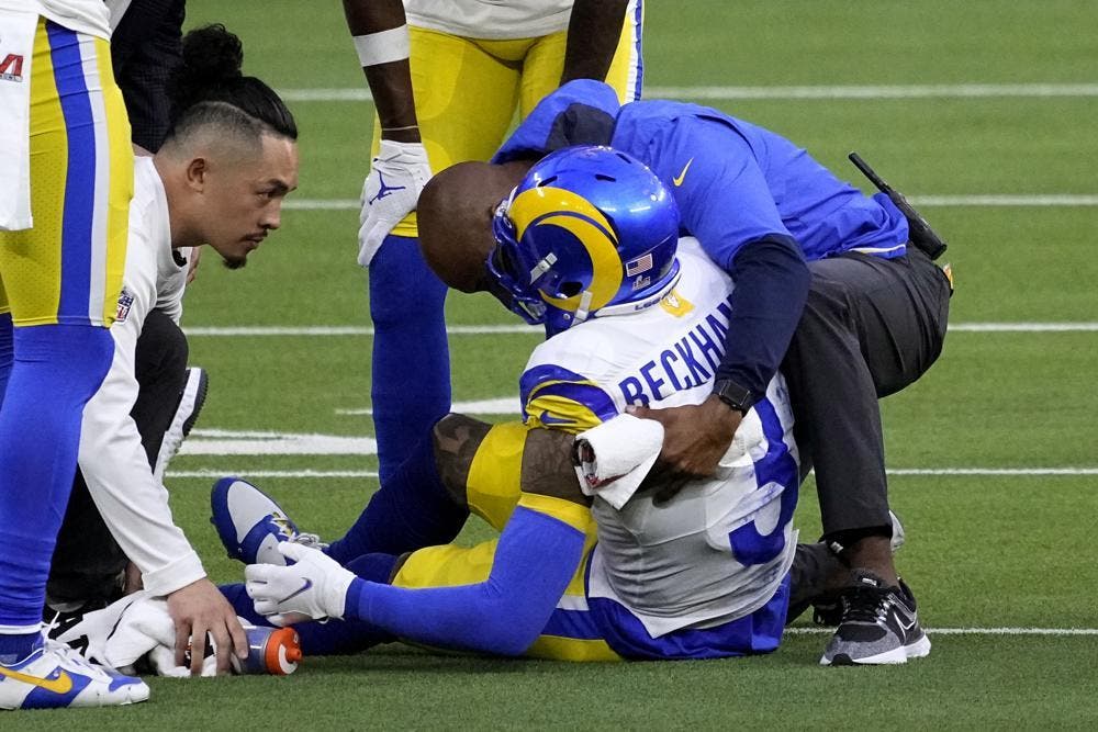 Super Bowl: Odell Beckham Jr. se lesionó la rodilla izquierda con los Rams