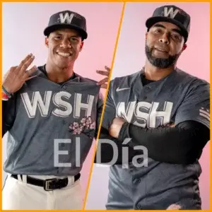 Juan Soto y Nelson Cruz modelan nuevo uniforme de los Nacionales