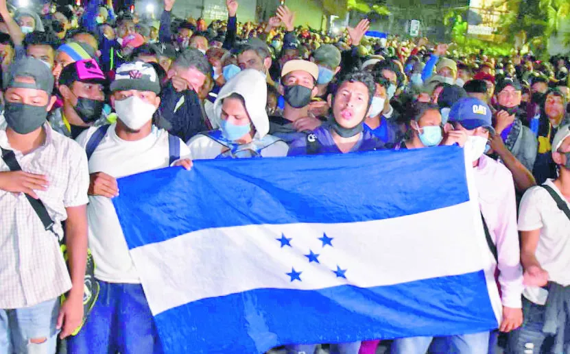 Hondureños ilegales en vía de acogida