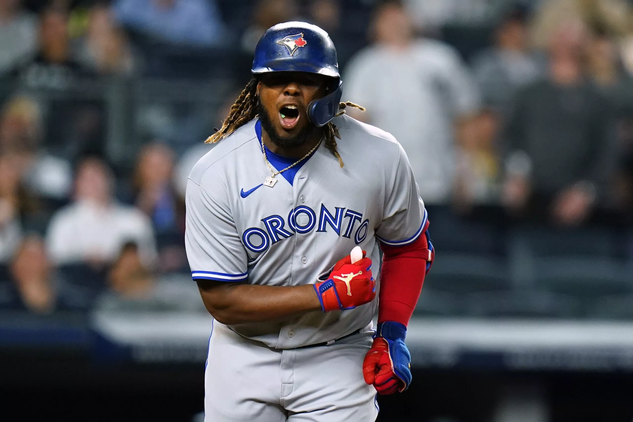 Vladimir Guerrero Jr. conectó dos jonrones ante Gerrit Cole y sus Yanquis