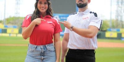 Natacha Peña y Manuel Reyes a las transmisiones del Escogido