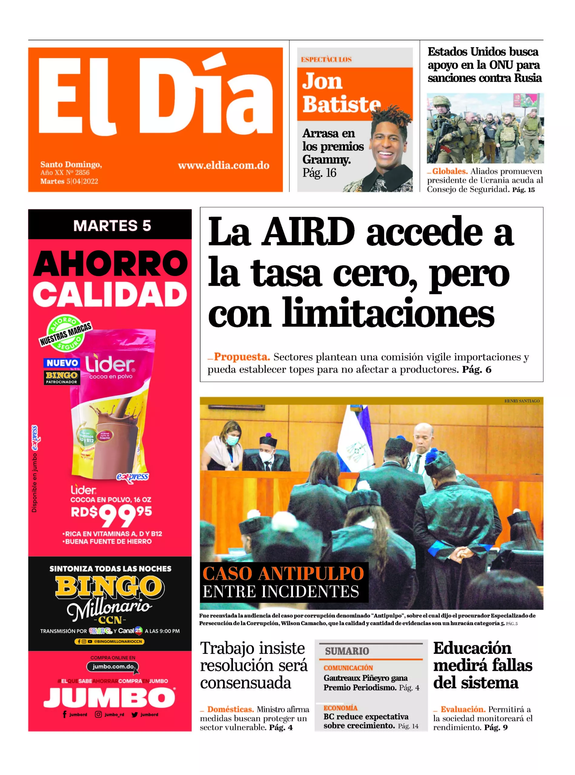 Portada impresa