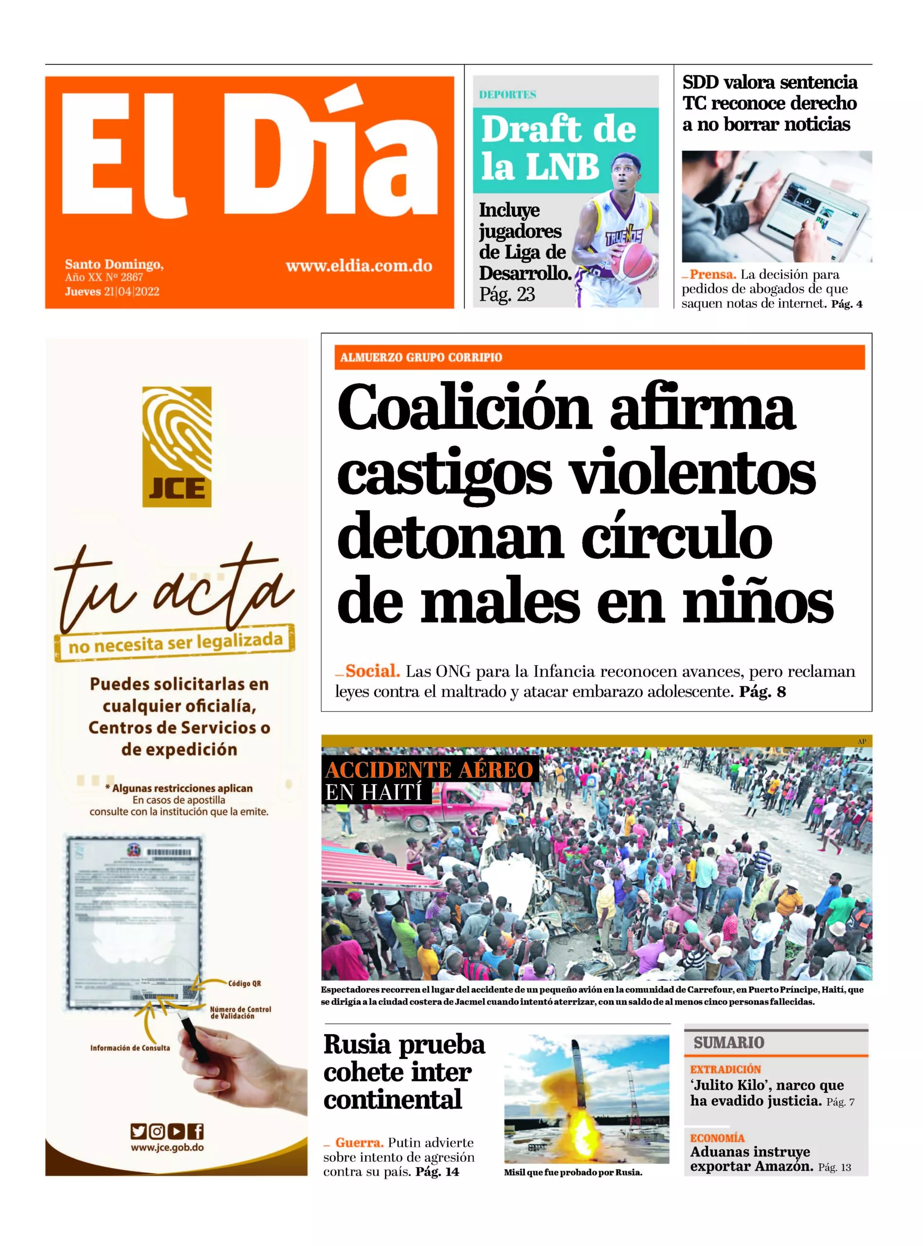 Portada impresa