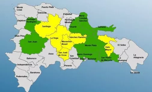 COE mantiene 14 provincias en alerta por lluvias