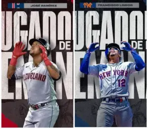 José Ramírez y Francisco Lindor nombrados Jugadores de la Semana en la MLB