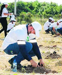 Personal de las plantas de CTPC siembra  en el entorno