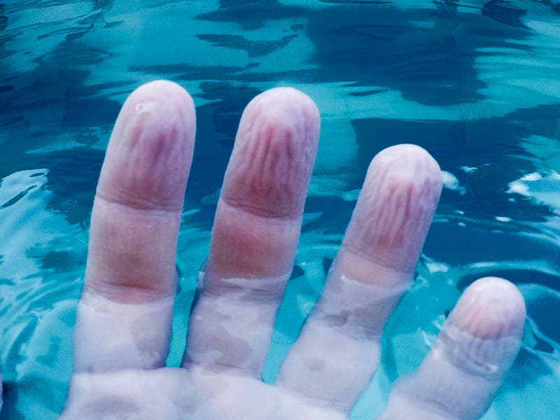 Los sorprendentes beneficios de que los dedos se arruguen en el agua