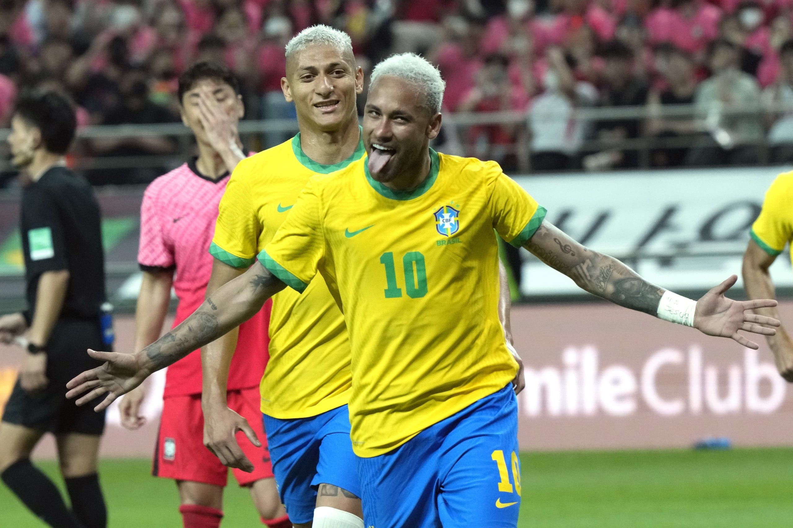 Neymar anota 2 veces en goleada de Brasil a Corea del Sur